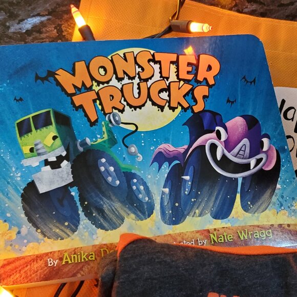 Halloween Gift Bag for Baby Boys Blaze's Monster Mash Tee, Size 6 mos, Book, etc - Picture 4 of 6
